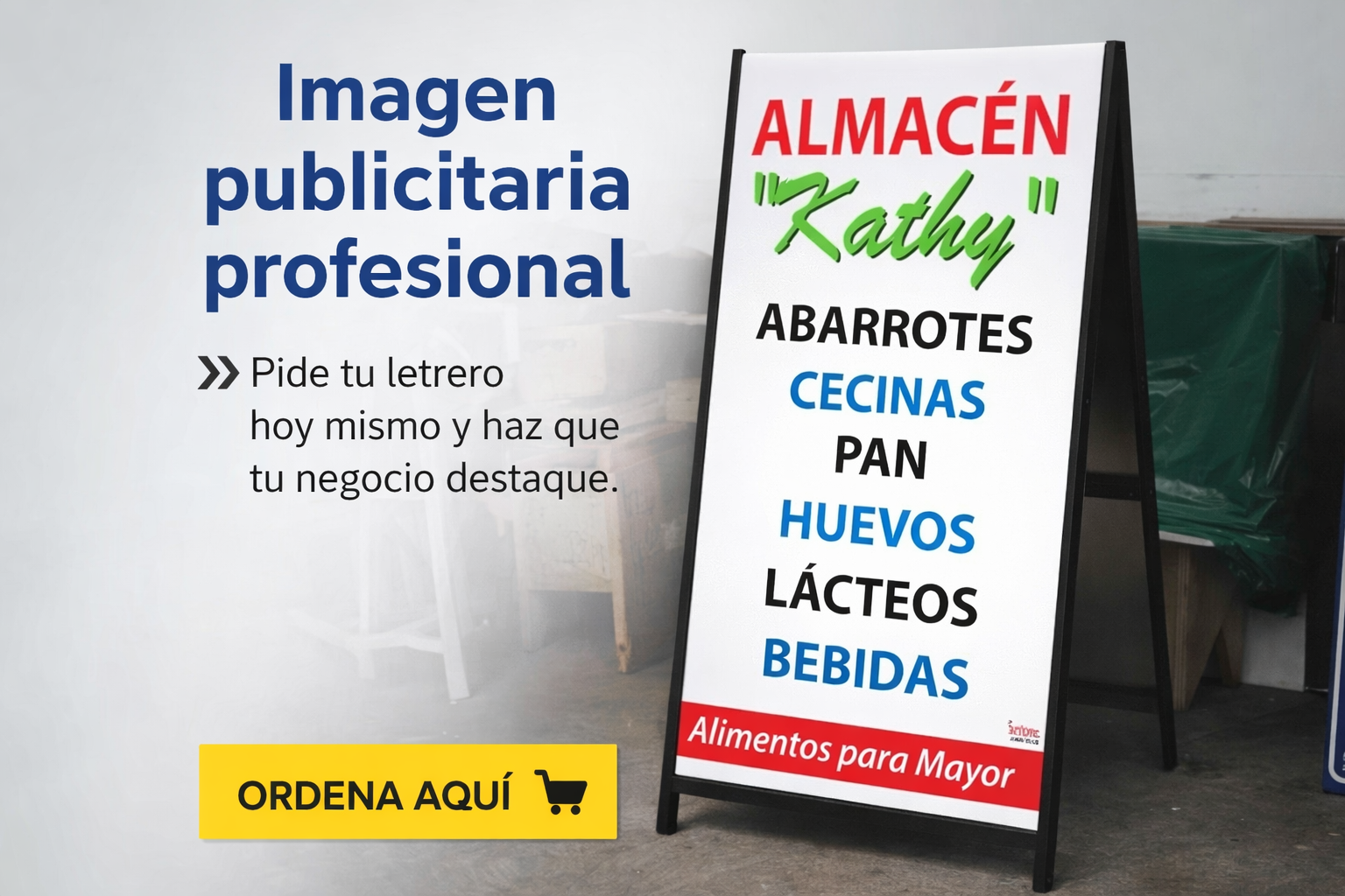 Letreros al Pedido de cualquier tamaño