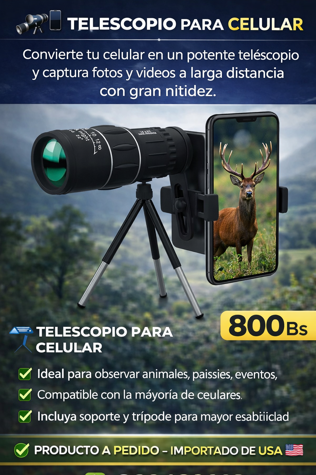 TELESCOPIO PARA CELULAR